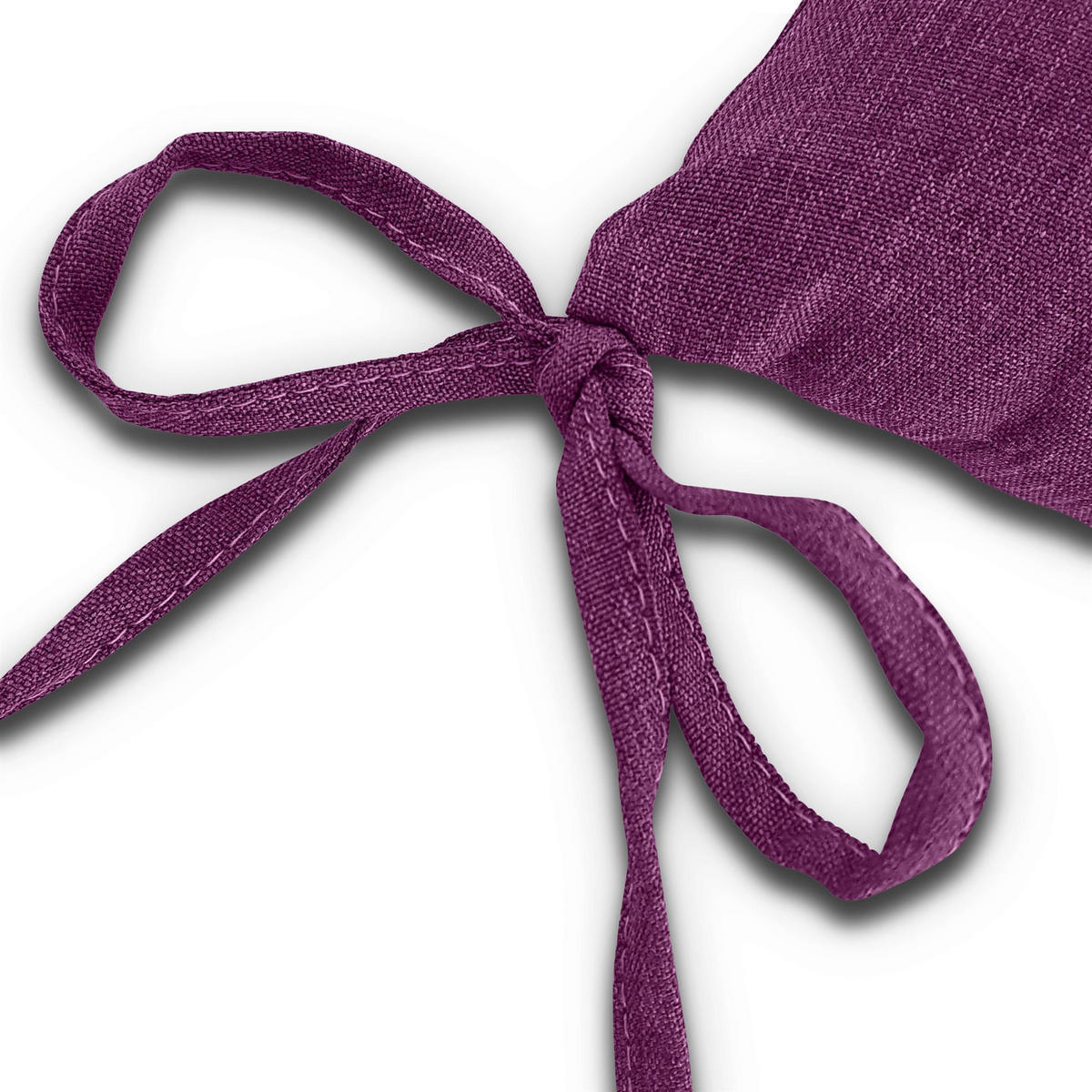 SITZKISSEN 2er Set 16-Punkt beere 40/40 cm mit Steppung und Halte-Bändern - Lila, Textil (40/40/4cm) - wometo