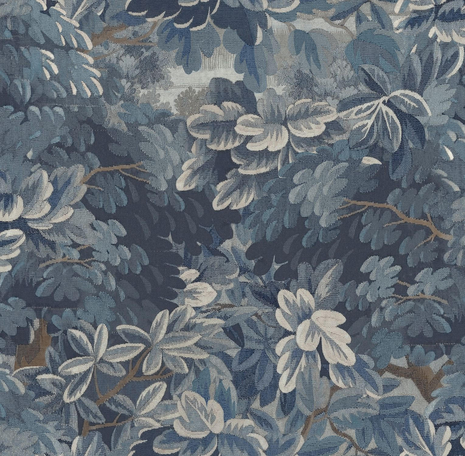 TAPETE Blätter 53 cm x 10 m - Blau, Papier (53/1000cm) - Sanders & Sanders