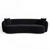 SOFA 3-Sitzer Rastergewebe mit weichem Griff Schwarz 210cm - Schwarz, Textil (210/67/96cm) - Sia Home
