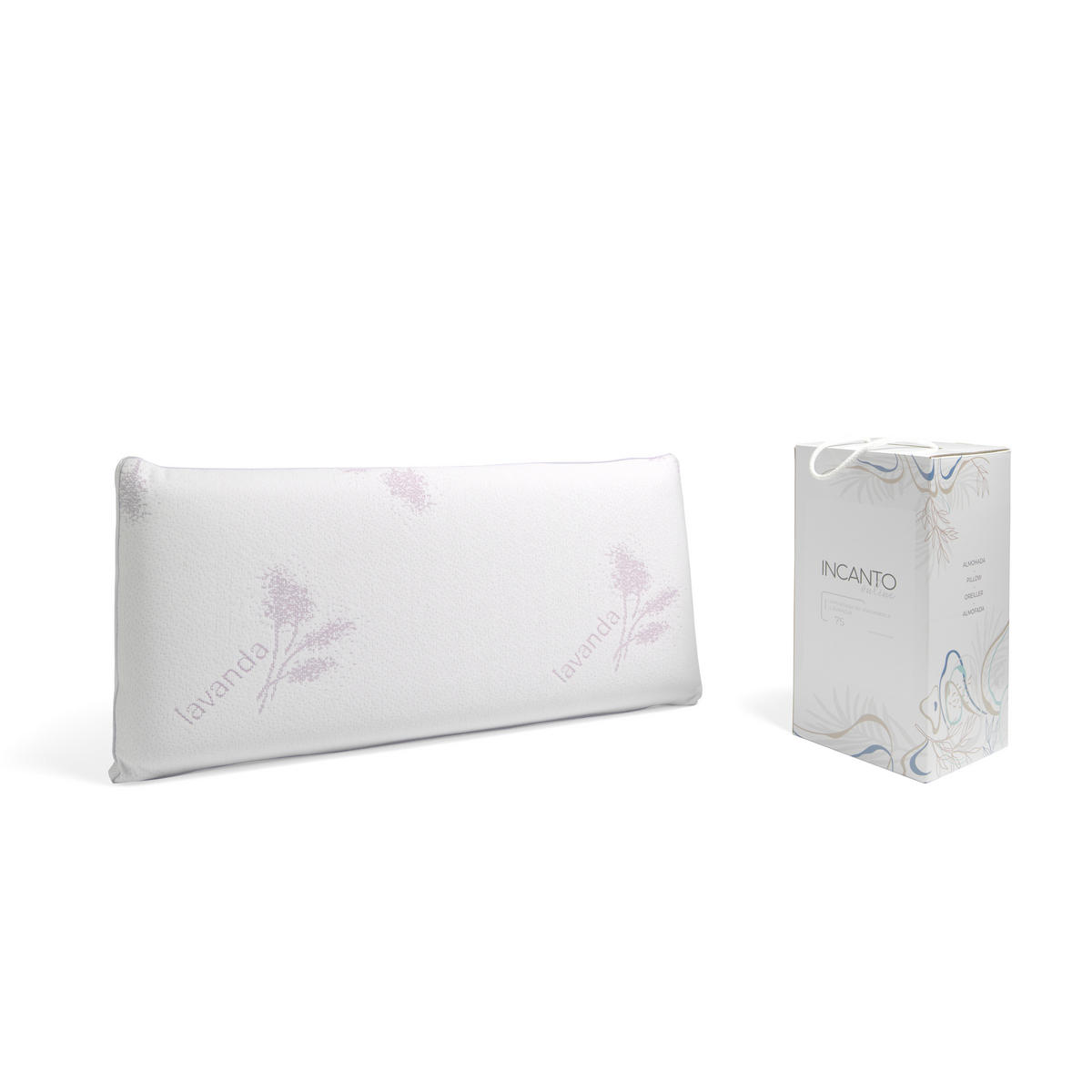 KOPFISSEN Viskoelastisches und Lavendelduft 75/35/15 cm - Weiß, Textil (75/35cm) - ANGEL CERDA