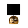 TISCHLAMPE FRAGI, Gold/Schwarz - Goldfarben/Schwarz, Keramik/Textil (21/21/30cm) - KONSIMO®