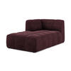 SOFAELEMENT Links Samt Stoff Rot - Weinrot/Schwarz, Holzwerkstoff/Kunststoff (101/77/175cm) - Makamii