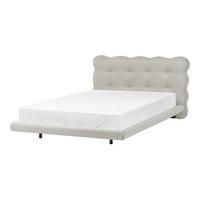 POSTELJA z letvenim dnom 120/200 blago bež Soulisse - črna/bež, tekstil (120/200cm) - Beliani