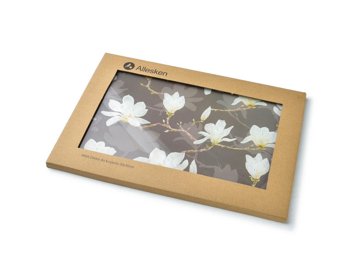 SCHNEIDEBRETT Aria Braun 30/20/2 cm Glas - Braun, Glas (20/30cm) - Mondex