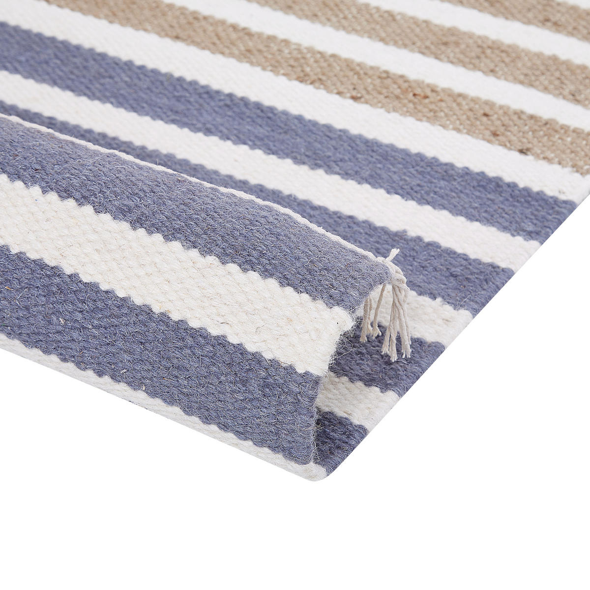 TEPPICH geflochten Engiz 230/160 cm - Multicolor, Textil (160/230cm) - Beliani