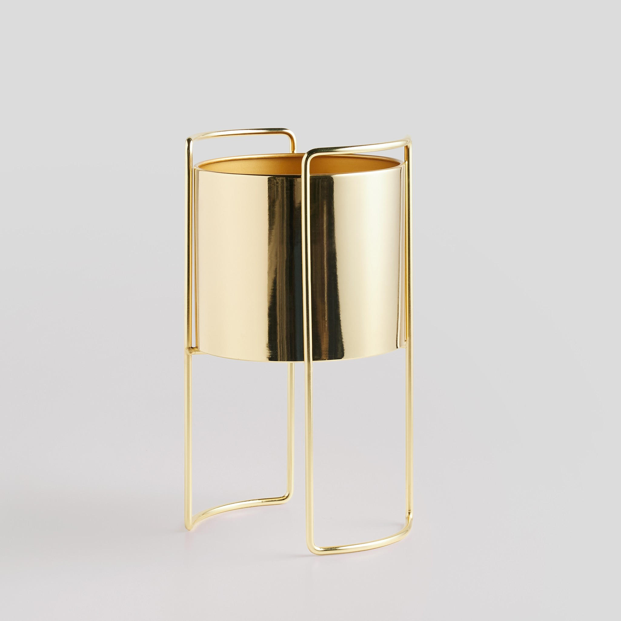 BLUMENTOPFABDECKUNG Zenaria - Goldfarben, Metall (21/40cm) - home&you