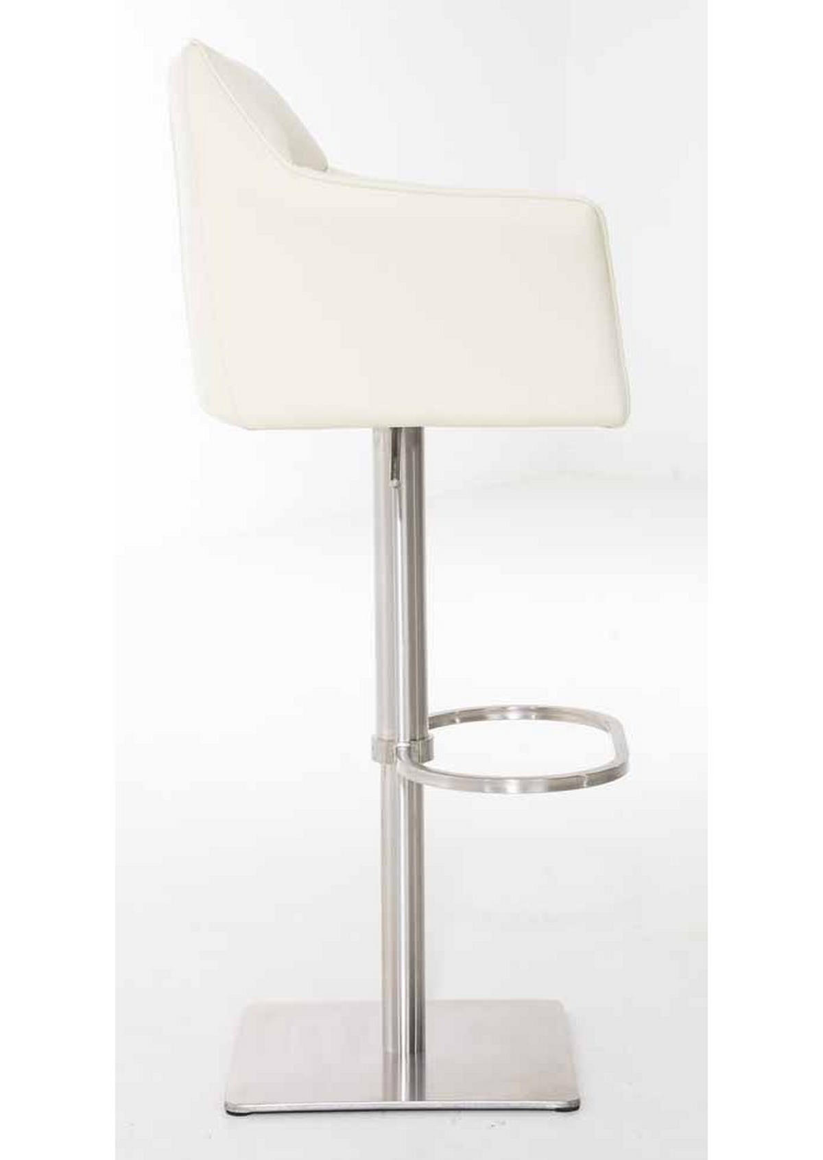 BARHOCKER Damaso 2er Set 88x64x45 cm creme - Creme, Leder (64/88/45cm) - furnicato