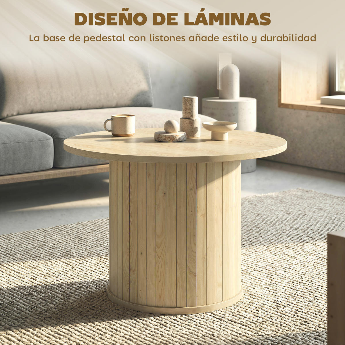 COUCHTISCH Beige 8 Stück - Beige, Naturmaterialien (60/60/40cm) - GiPP