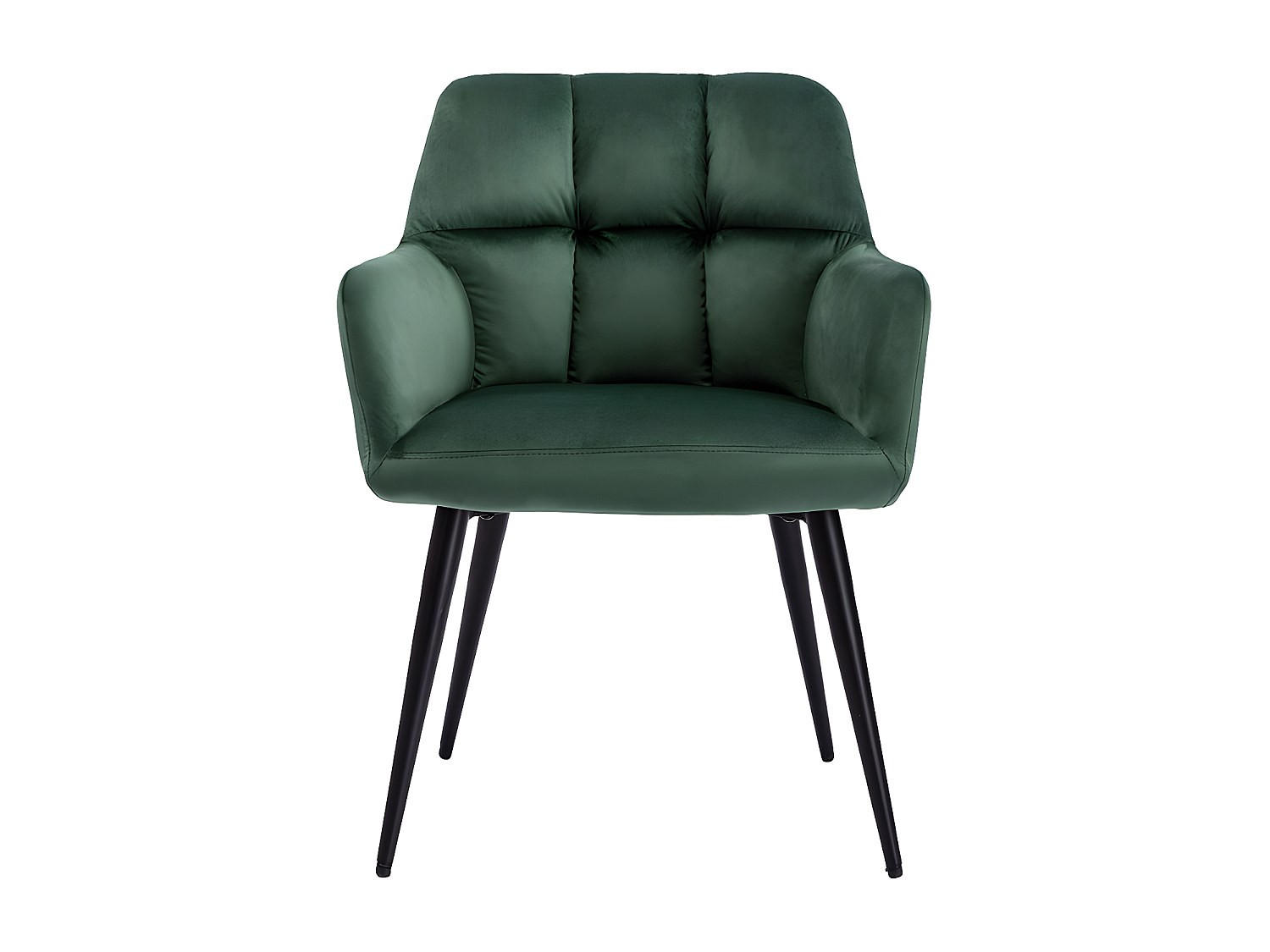 STUHL - 58.5 cm x 62 cm - Samt, Stoff - Tannengrün - PEGA - Waldgrün, Textil (58.5/78/62cm) - Vente-Unique