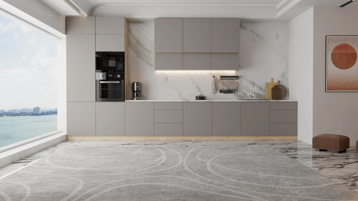 KÜCHENZEILE – Küchenblock 480 cm VELORA – KU-S53 – Beige - Beige, Holzwerkstoff (480/248/58cm) - hi-markt