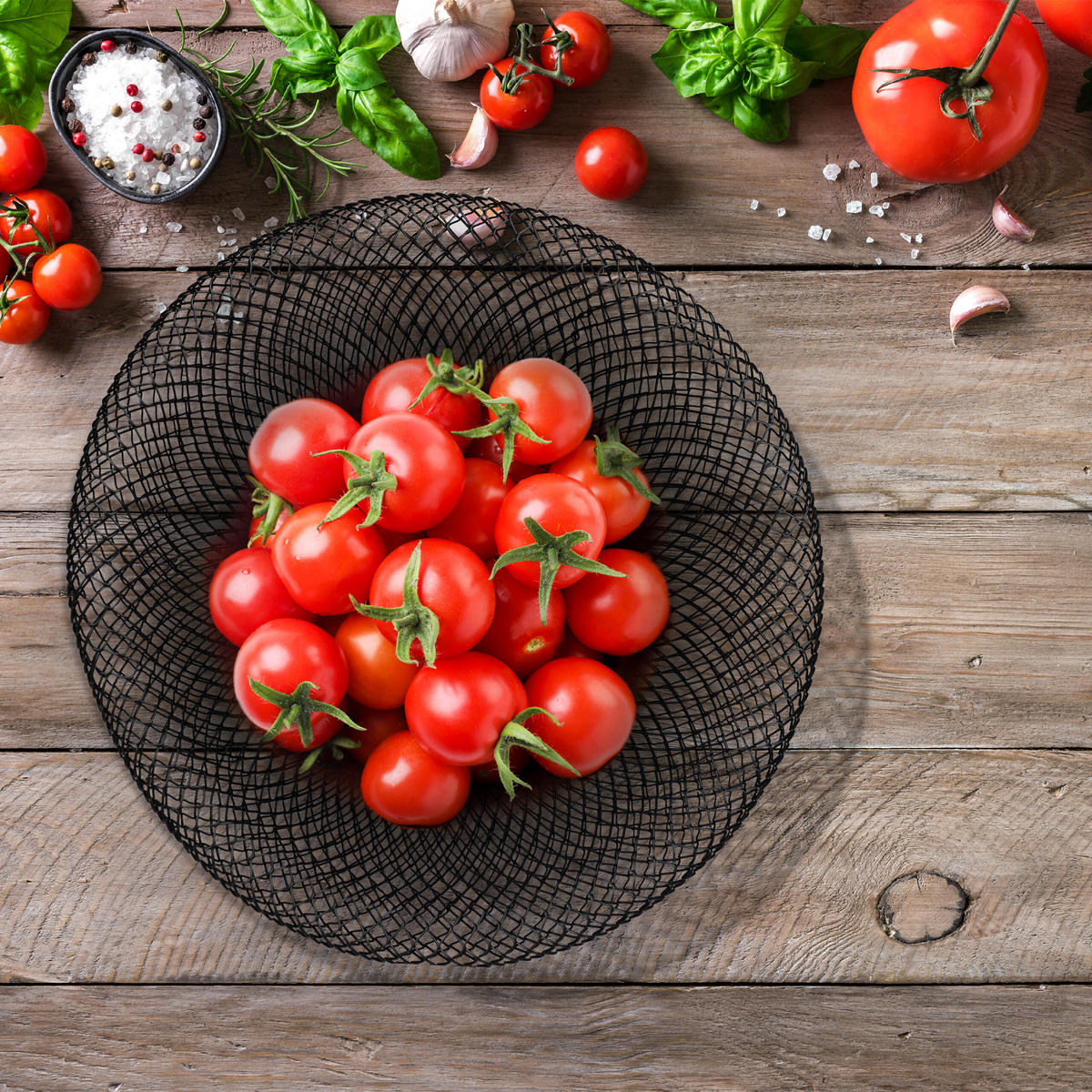 OBSTSCHALE - Schwarz, Metall (10cm) - Relaxdays