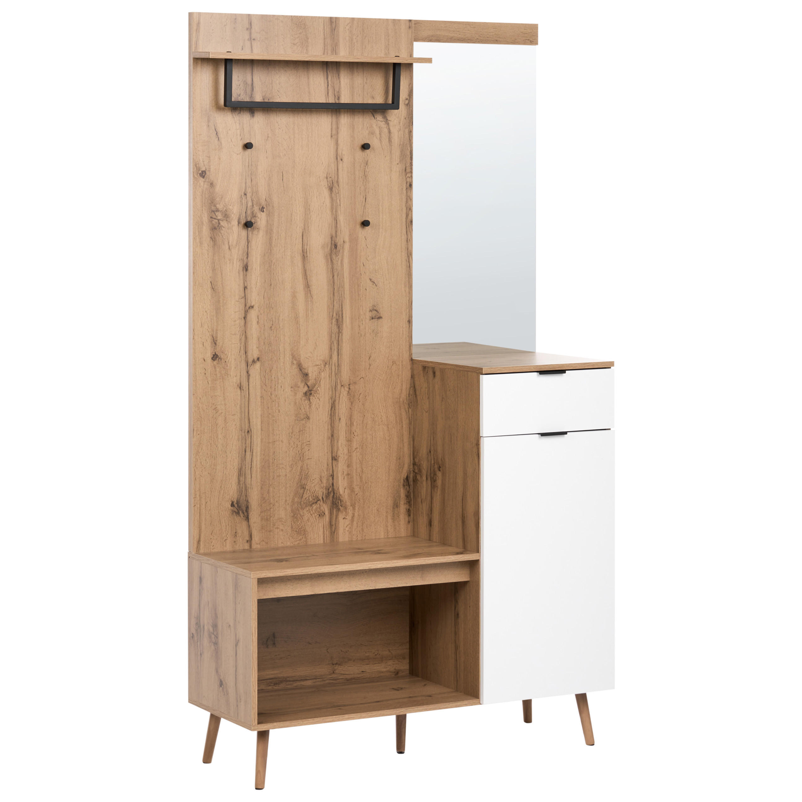 Beliani Flur-Set Hellbraun, Braun 94x190x38 cm