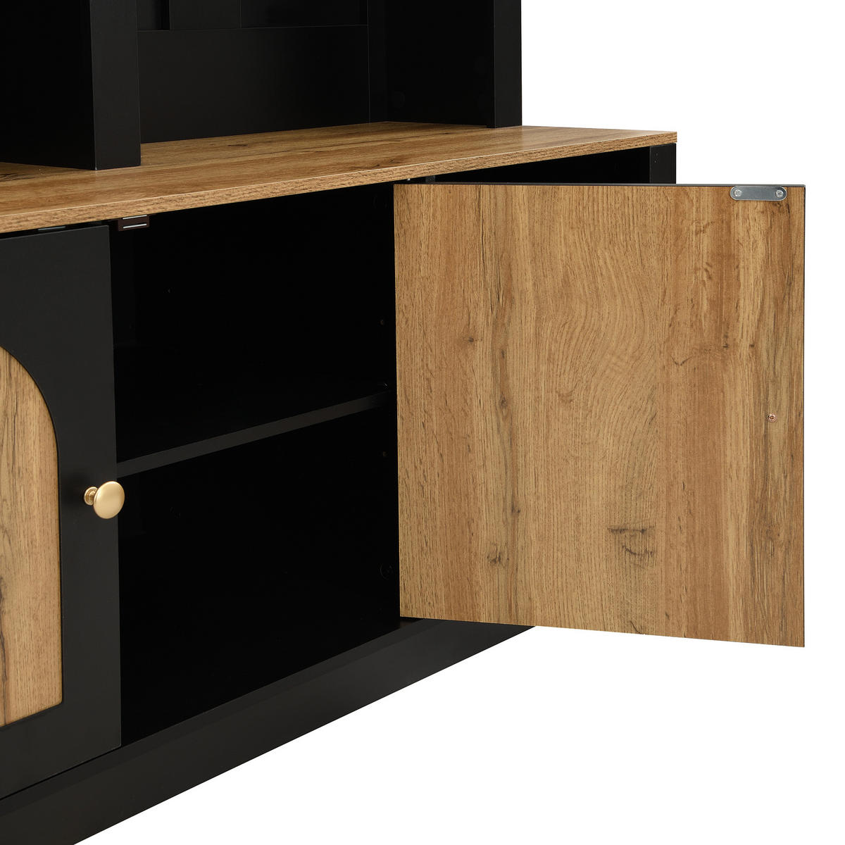 GARDEROBE-SET in Schwarz Kleiderschrank mit Schuhregal, Ablagen und Haken für Flur und Eingangsbereich, B150/T40/H195 cm - Schwarz, Holzwerkstoff/Metall (150/195/40cm) - STILVORA