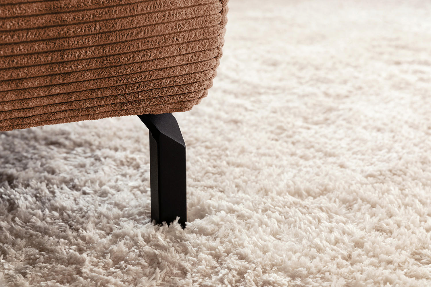 Thumbnail - Kawola Ecksofa, Braun, Schwarz, Textil, Echtholz, 4-Sitzer, Füllung: Komfortschaum, Ottomane links, L-Form, 312x219 cm, ...