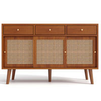 SIDEBOARD mit 3 Schubladen und 3 Türen 120 x 40 x 78 cm Walnut - Dunkelbraun, Holzwerkstoff (120/78/40cm) - Meubliv