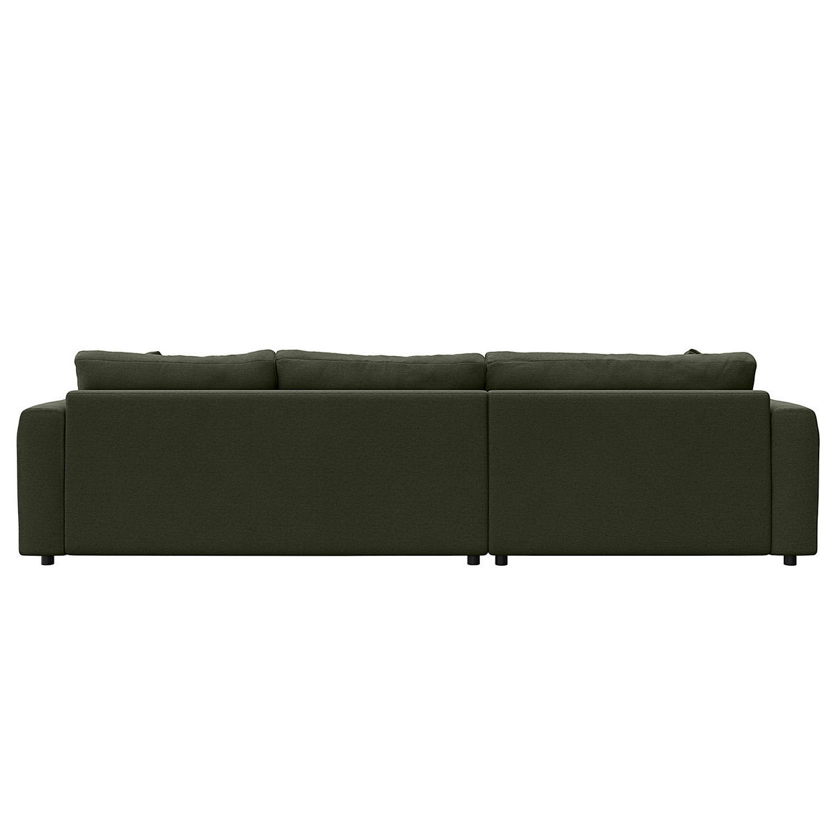ECKSOFA mit Longchair - Schwarz/Grau, Textil (286/183cm) - home24