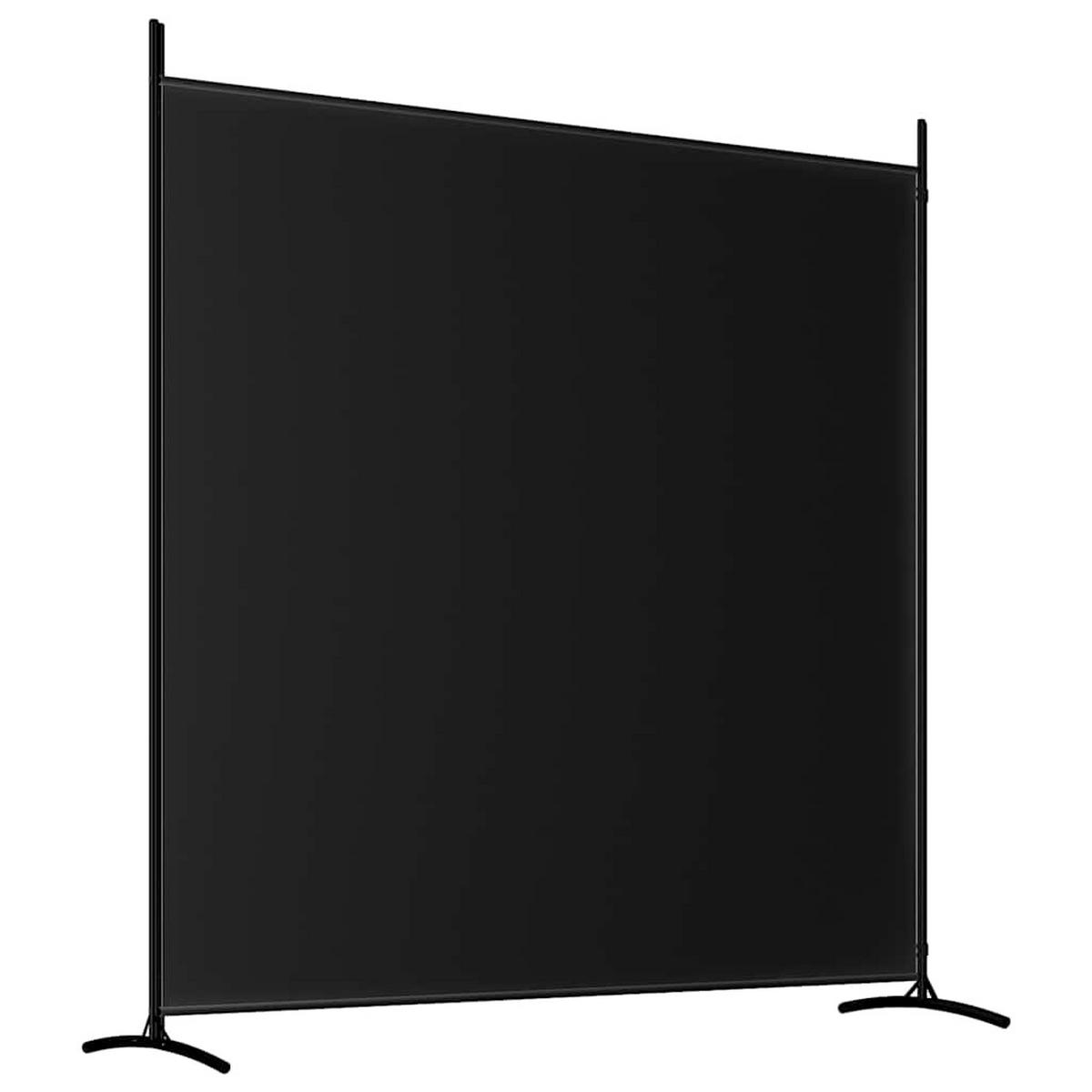 PARAVENT 2-teilig Schwarz 348/180 Cm Stoff - Schwarz, Textil (348/180/0.1cm) - vidaXL