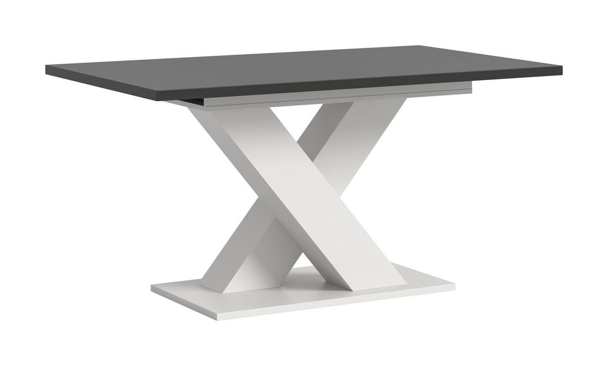 ESSTISCH MOTION (B/H/T: ca. 150/76/90 cm) in Weiß/grau - Weiß, Holzwerkstoff (90/150/76cm)