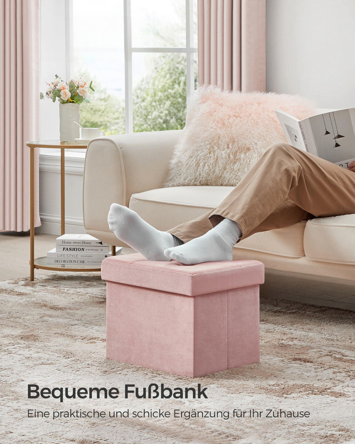 AUFBEWAHRUNGSBOX RIGA - Rosa, Holzwerkstoff (41/31/31cm) - Hansiro