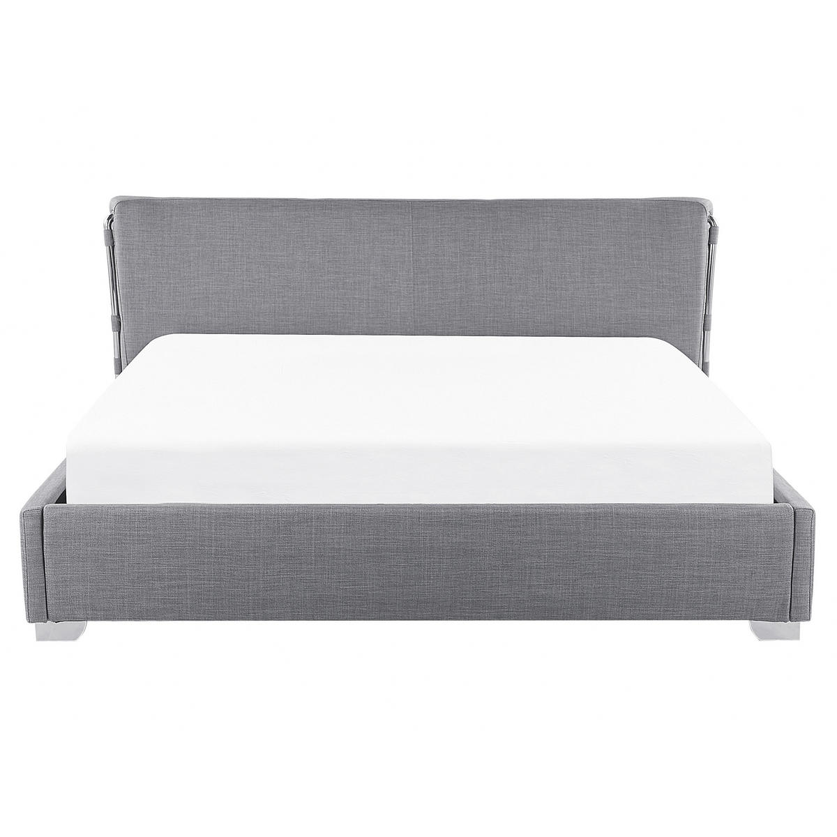 POLSTERBETT 160/200cm Grau Paris - Grau, Textil (160/200cm) - Beliani