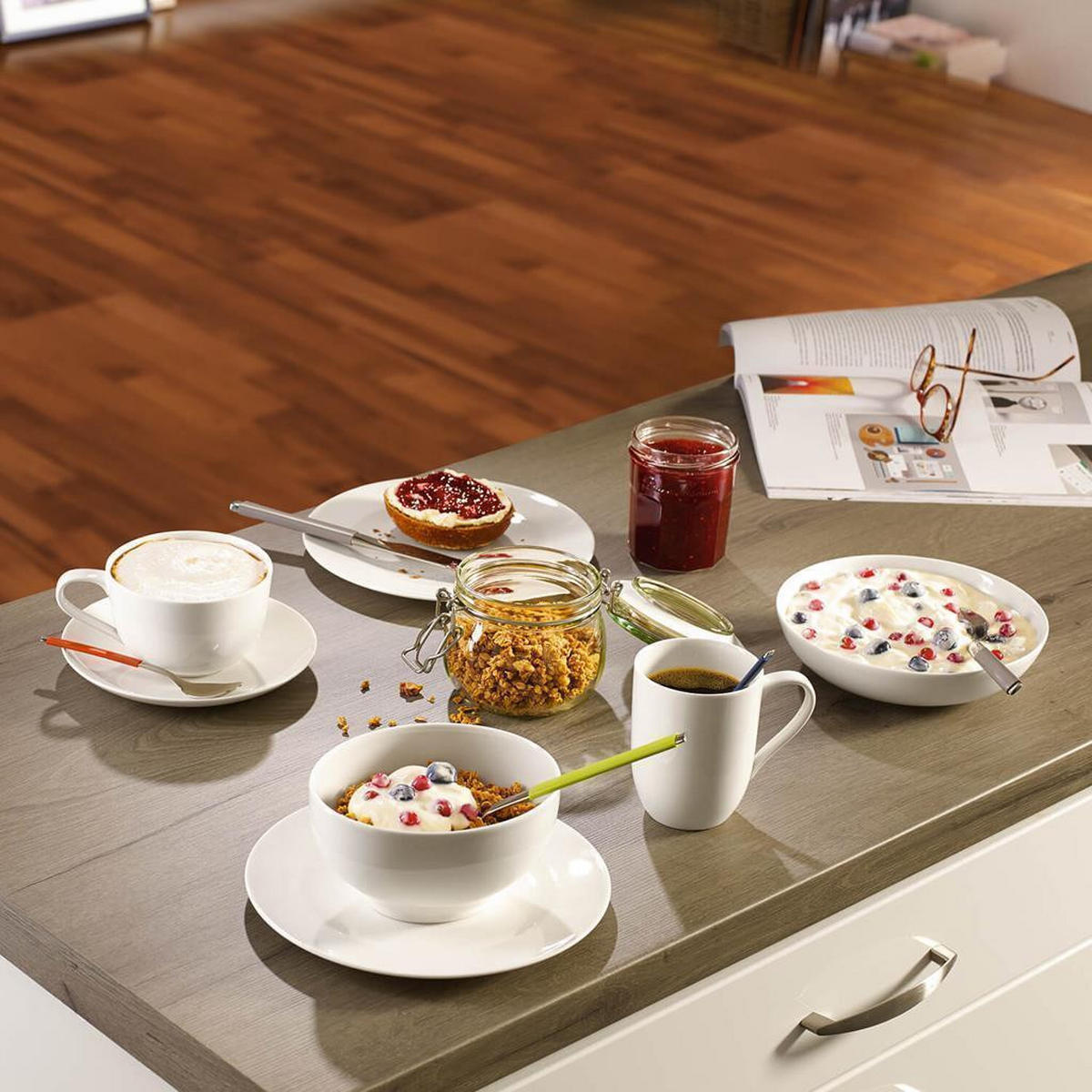 KAFFEESERVICE For Me weiß 18er Set - Weiß, Keramik (1/1/1cm) - Villeroy & Boch