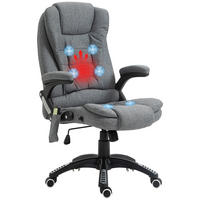 MASSAGESESSEL Chefsessel Gamingstuhl Drehstuhl Massagebürostuhl Grau - Schwarz/Grau, Kunststoff/Textil (74/116/67cm) - Vinsetto