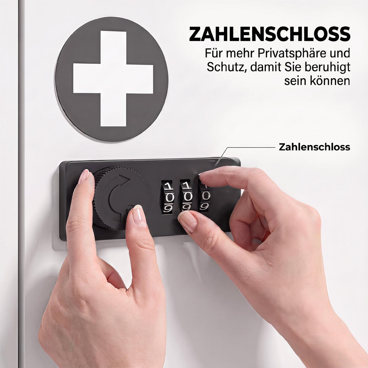 MEDIZINSCHRANK Edelstahl Weiß - Chromfarben/Weiß, Metall (14/30/30cm) - HOMCOM