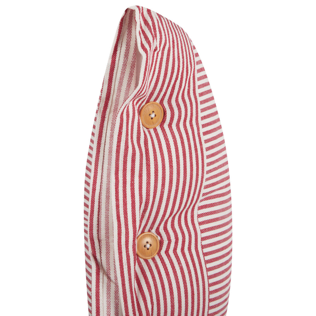 DEKOKISSEN 2er-Set Rot 45/45 cm Aalita - Rot/Weiß, Textil (45/45cm) - Beliani