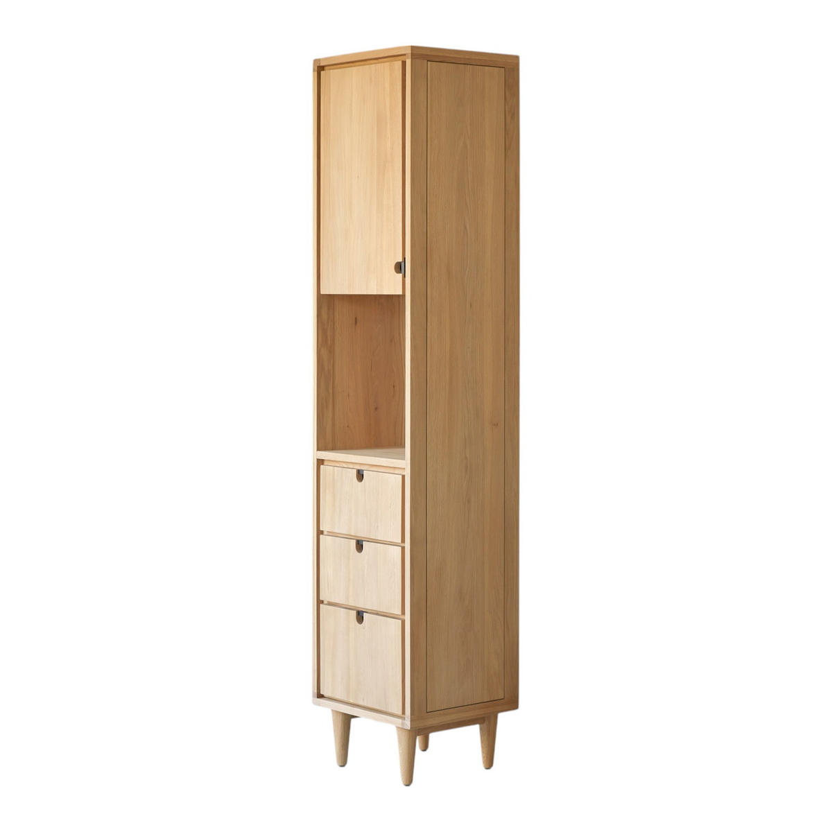 HOCHSCHRANK Jonàk Natur aus Eiche - Naturfarben, Holz (40/180/35cm) - Tikamoon