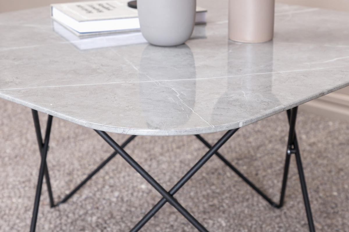 SOFATISCH Tristar Grau 80x80x50 - Grau, Glas (80/80/50cm) - FURNLUX