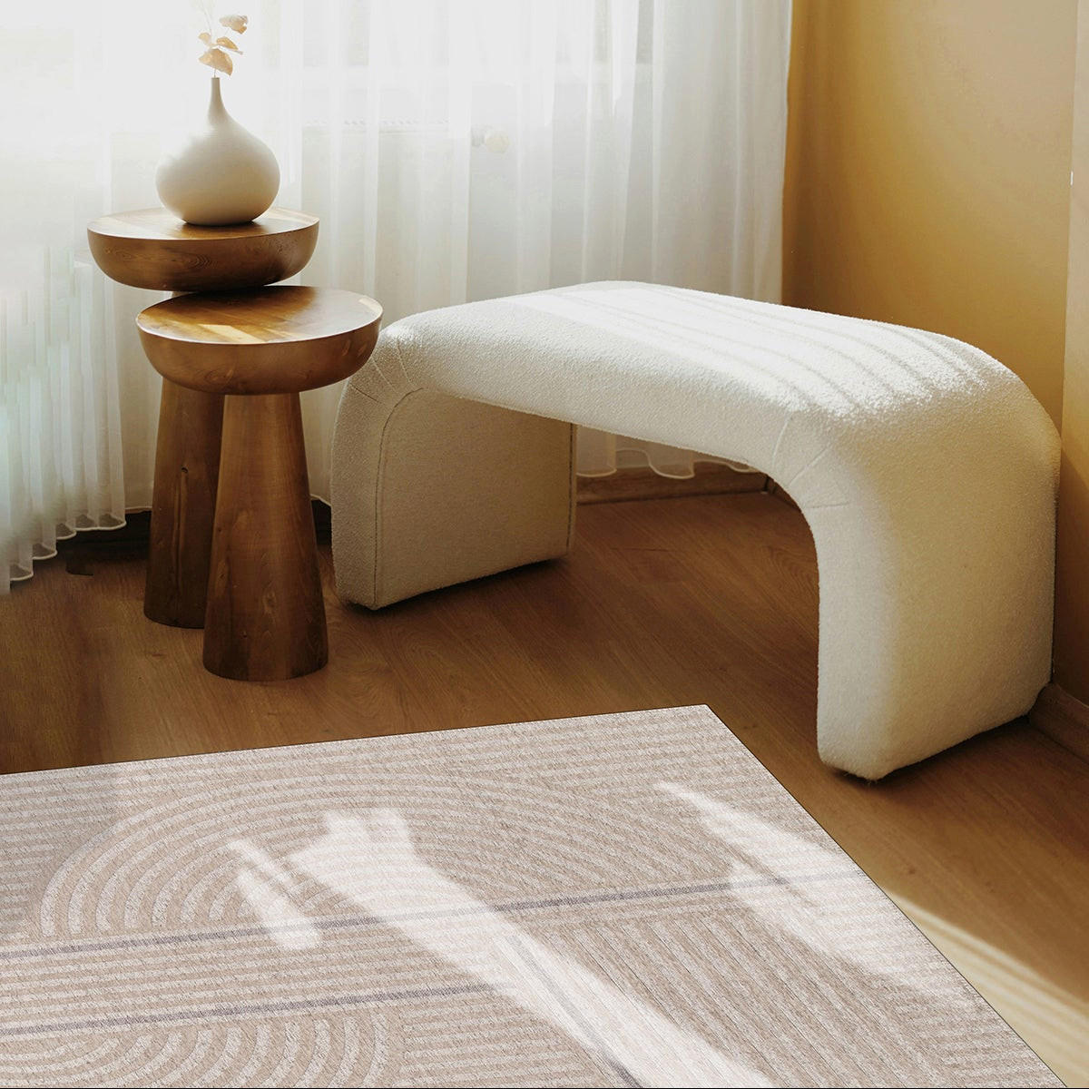 TEPPICH In- Outdoor, recycelt beige - Beige, Textil (120/170cm) - AFK Living