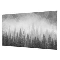FOTOTAPETE 416x254 cm - Waldnebel - Grau, Textil (416/254cm) - Wallfluent