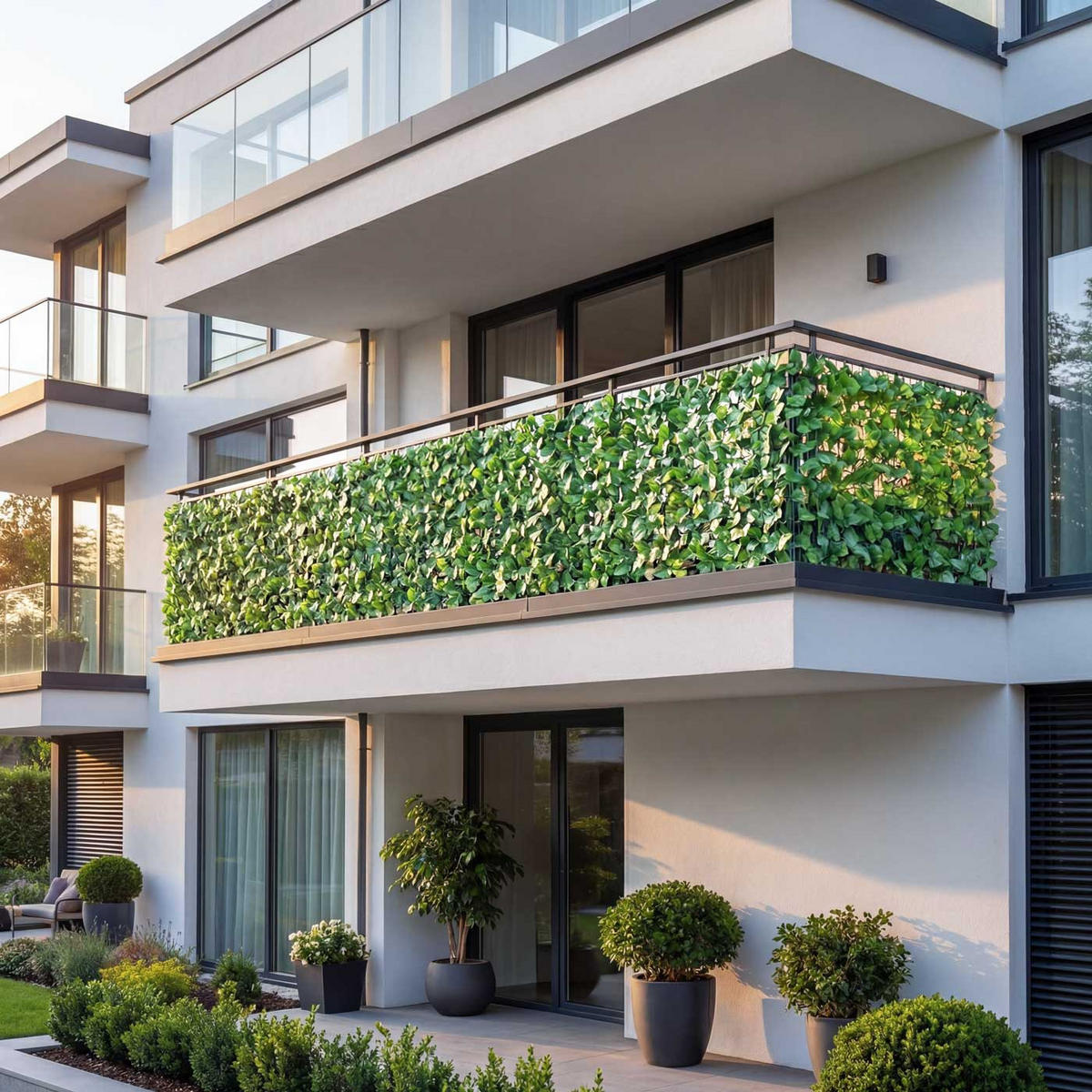 BALKONSICHTSCHUTZ BLATT Hellgrün - Hellgrün, Kunststoff (500/100cm) - MCW