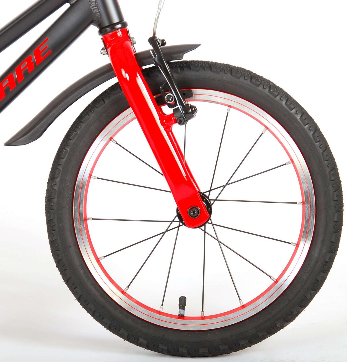 KINDERFAHRRAD Blaster - Jungen - 16 Zoll - Rücktritt + Handbremse - Schwarz - Rot/Schwarz, Metall (48cm) - TPFSports