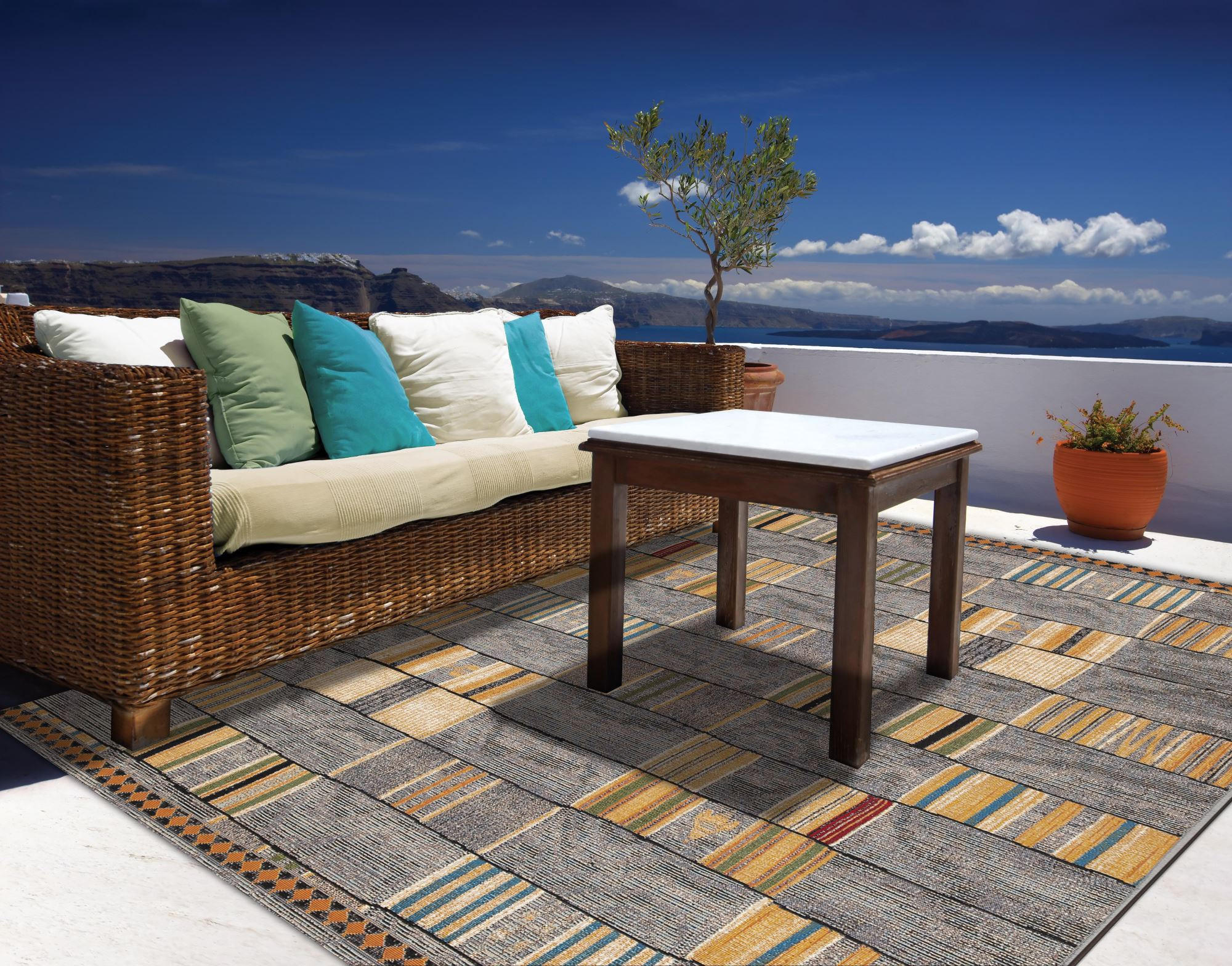 OUTDOORTEPPICH Aurora 80x165 cm - Grau, Textil (80/165cm) - Gino Falcone
