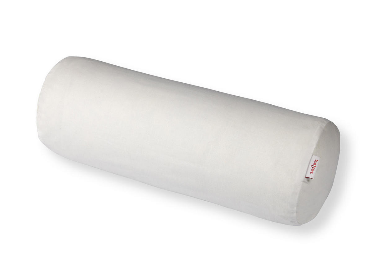 NACKENROLLENBEZUG Basic 100% Baumwolle weiß 40/15 cm - Weiß, Textil (15/40cm) - beties Heimtextil