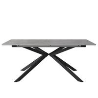 ROZKLÁDACÍ jídelní stůl 150/180/70/76 cm s automatickým rozkladem a křížovou podnoží, Černá/šedá - šedá, kompozitní dřevo (180/70/75.5cm) - Redom