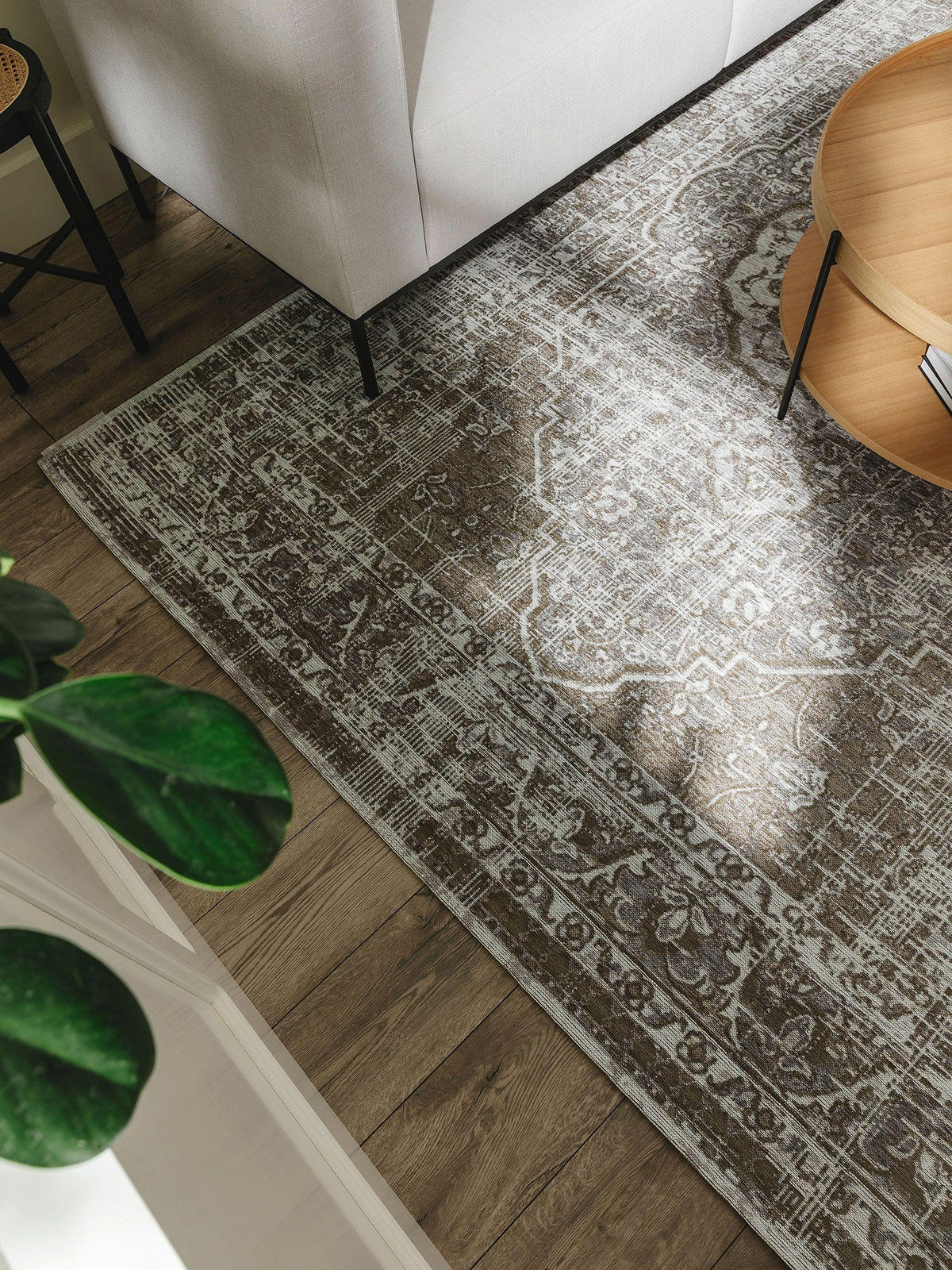 FLACHGEWEBETEPPICH Frencie Grau 80x165 cm - Grau, Textil (80/165cm) - benuta Nest