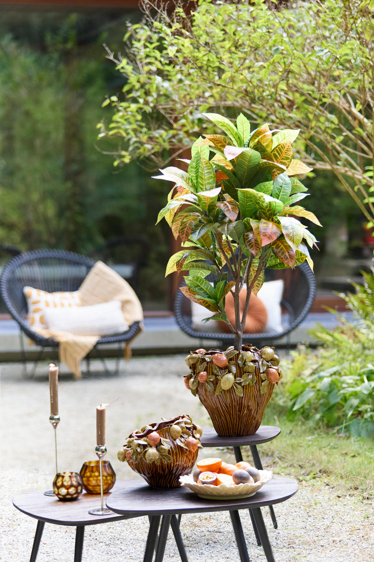 VASE Lemoni Braun Ø38/33 cm - Braun, Keramik (33cm) - Light & Living