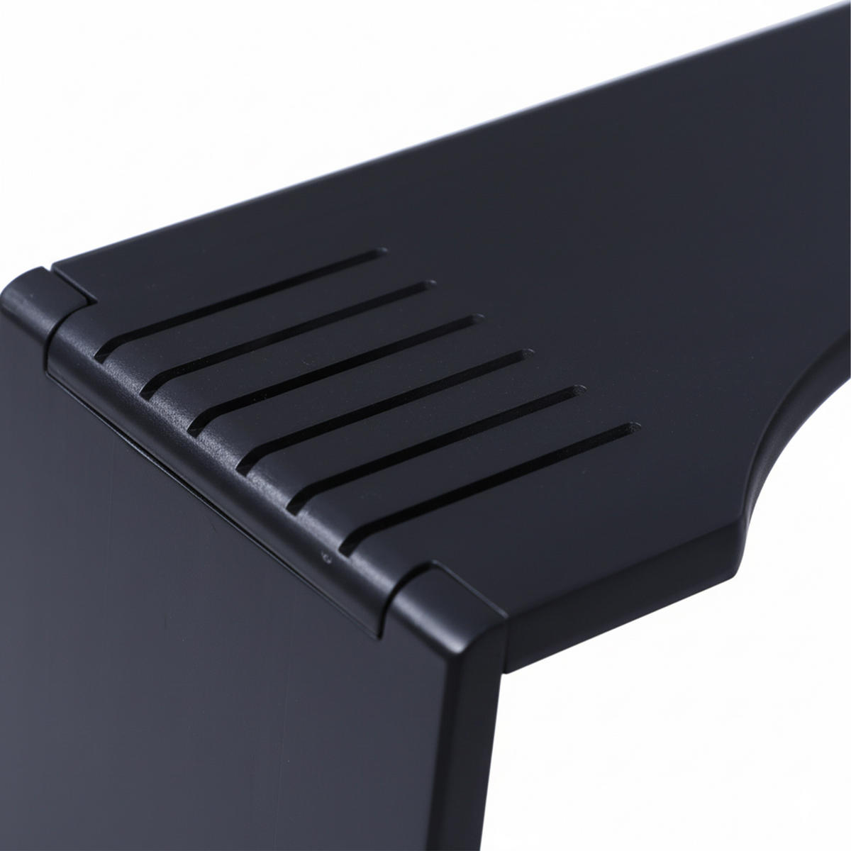 STOLEC za WC - črna, kovina/umetna masa (43.5/19/20cm) - Relaxdays