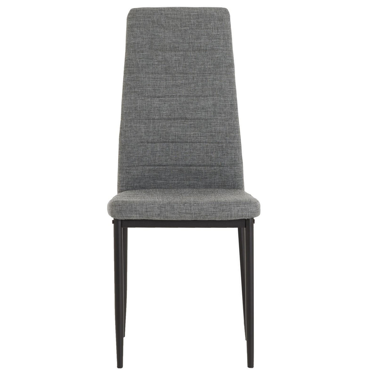 ESSZIMMERSTUHL NATHALIE 4ER-SET - Schwarz/Grau, Textil (43/100/50cm) - IDIMEX