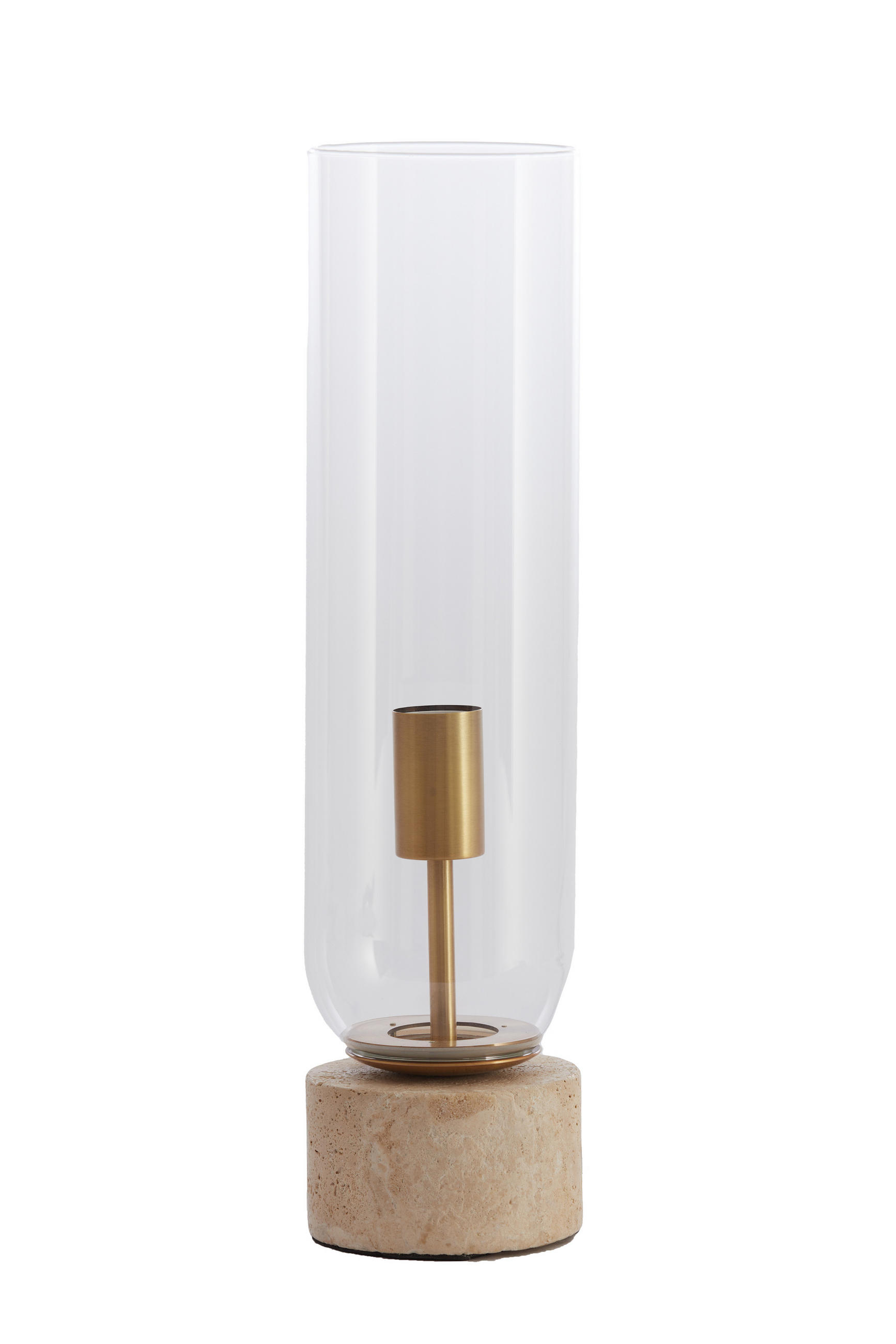 TISCHLAMPE Rylano Hell Ø12/47 cm - Transparent, Stein (12/12/47cm) - Light & Living
