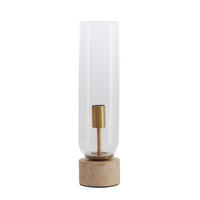 TISCHLAMPE Rylano Hell Ø12/47 cm - Transparent, Stein (12/12/47cm) - Light & Living