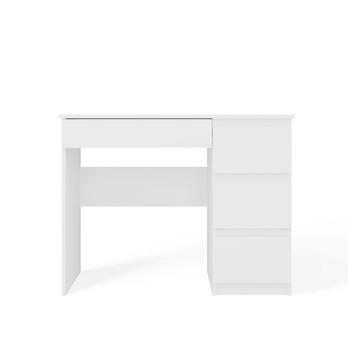 SCHREIBTISCH Weiß 98/76/51 - Weiß, Holzwerkstoff (51/98/76cm) - RAUMHIRSCH FURNITURE