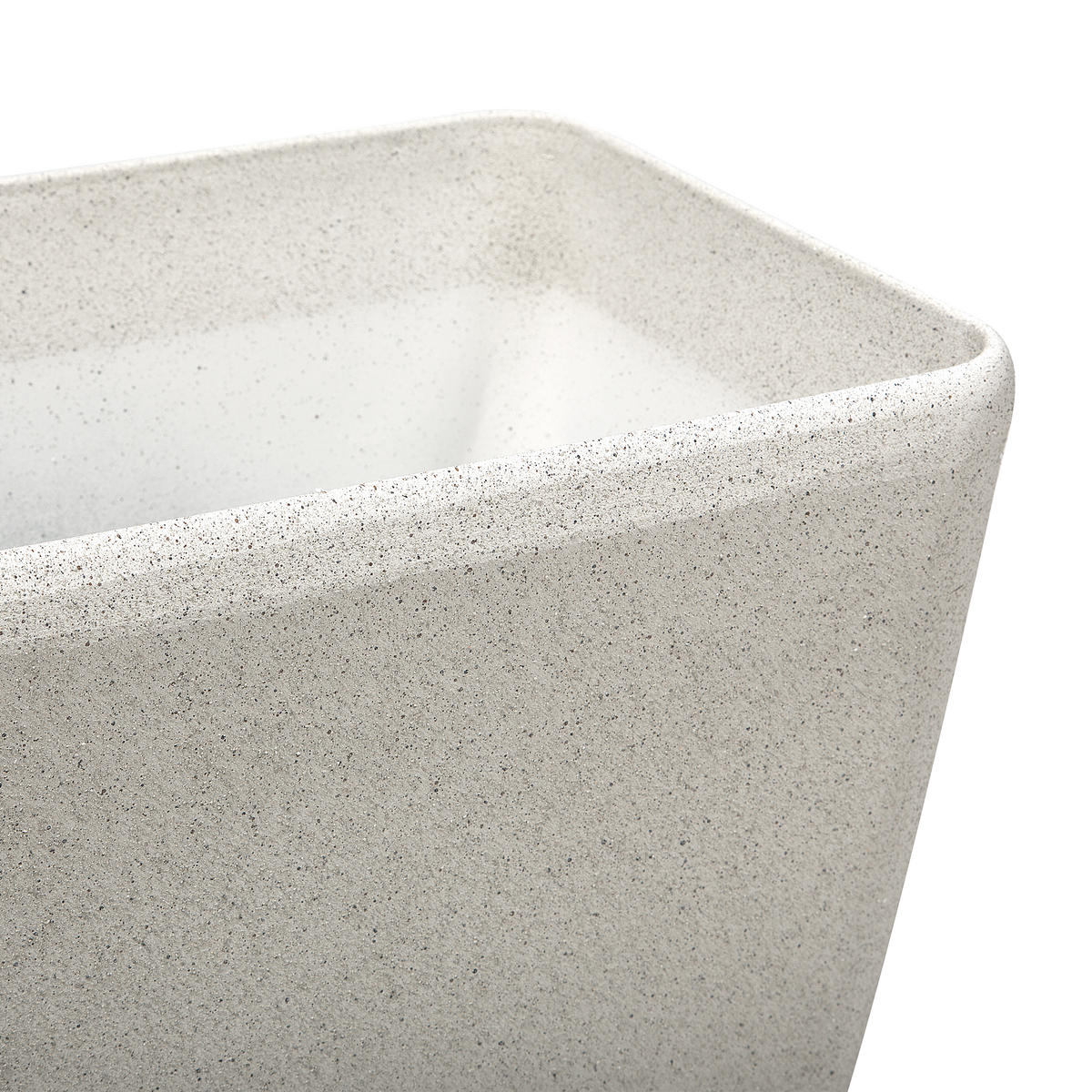 BLUMENTOPF hellbeige rechteckig 60/27/41 cm Baris - Beige, Stein (41cm) - Beliani