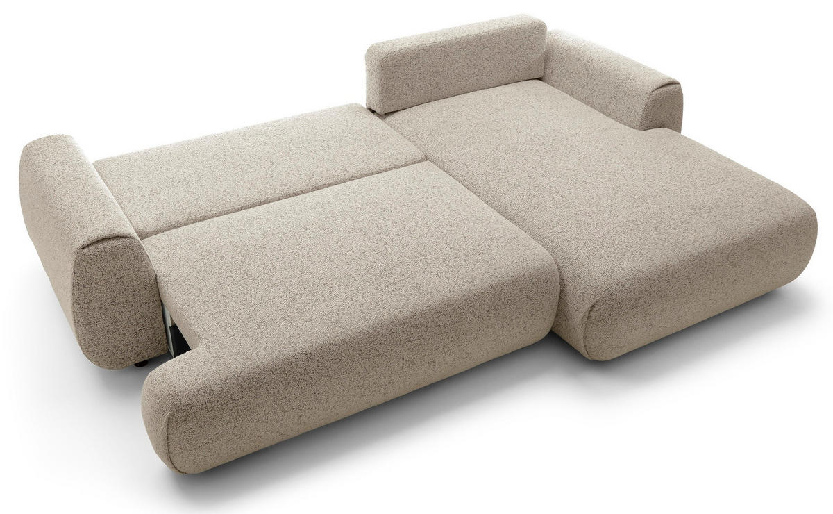 ECKSOFA mit Schlaffunktion 270 cm Ralto, Rechts, Beige - Beige, Holz (167/270cm) - Emporius