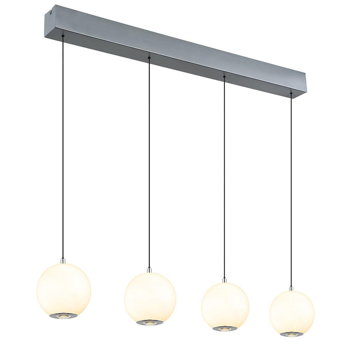 LED PENDELLEUCHTE Simmons Glas Grau, CCT, höhenverstellbar - Grau, Glas (99/15/150cm) - Globo Lighting