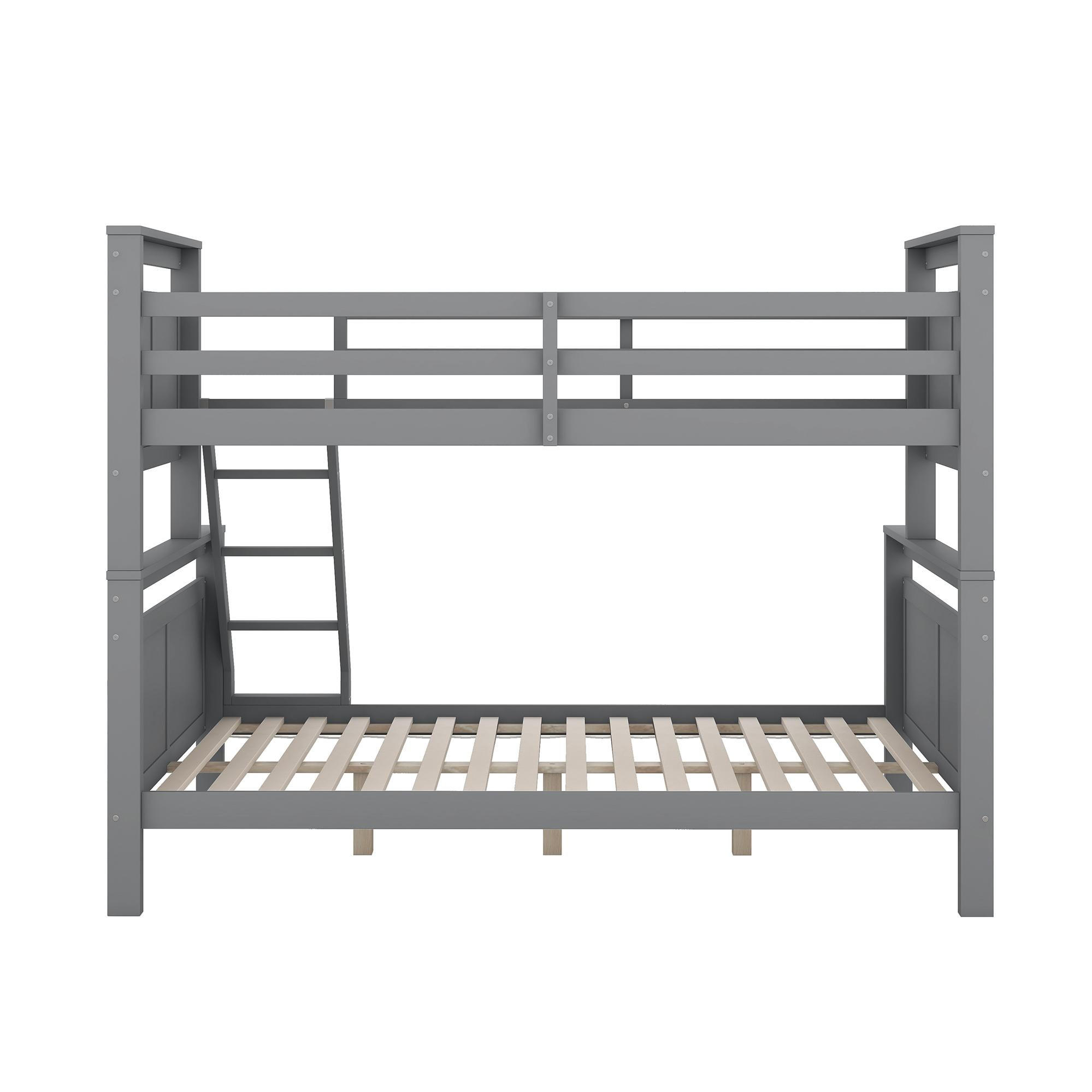 ETAGENBETT 90/200 cm + 140/200 cm Grau - Grau, Holz - Raumix