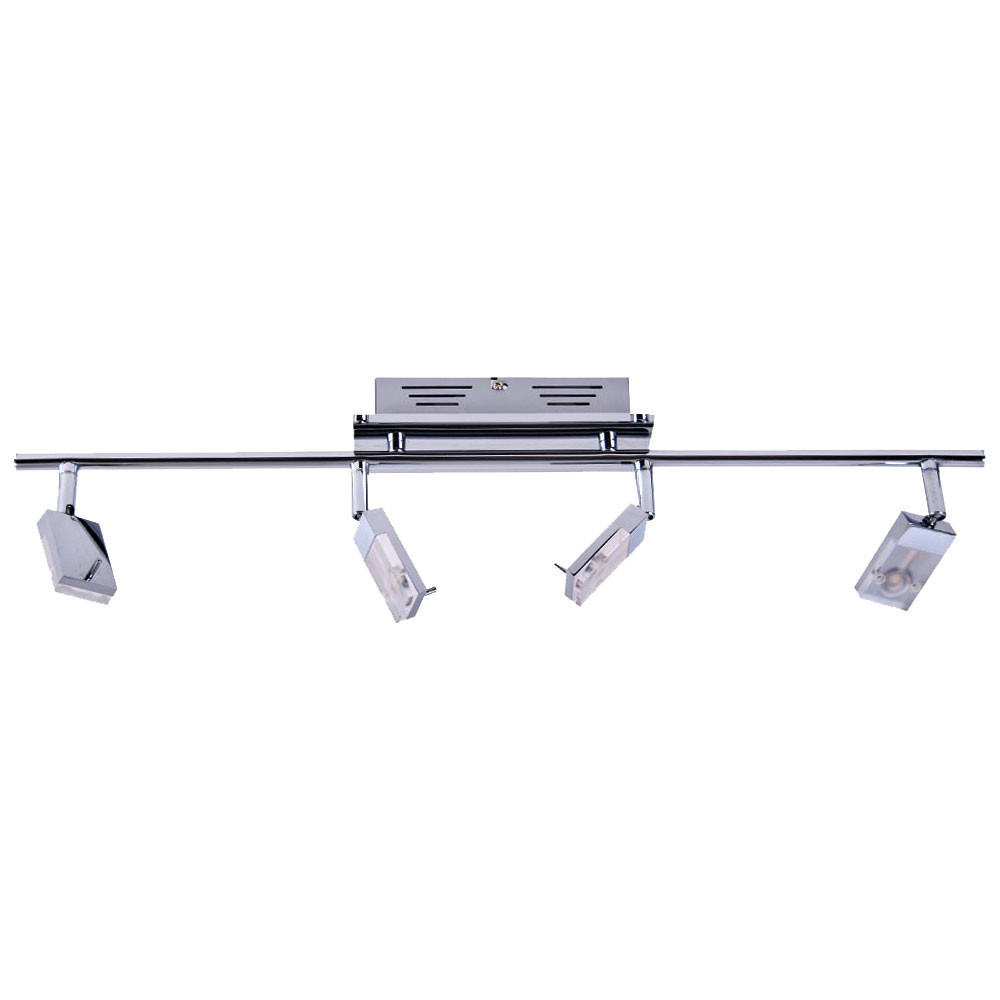 LED DECKENLEUCHTE Metall Chrom Silber - Silberfarben, Metall (67/17/17cm)