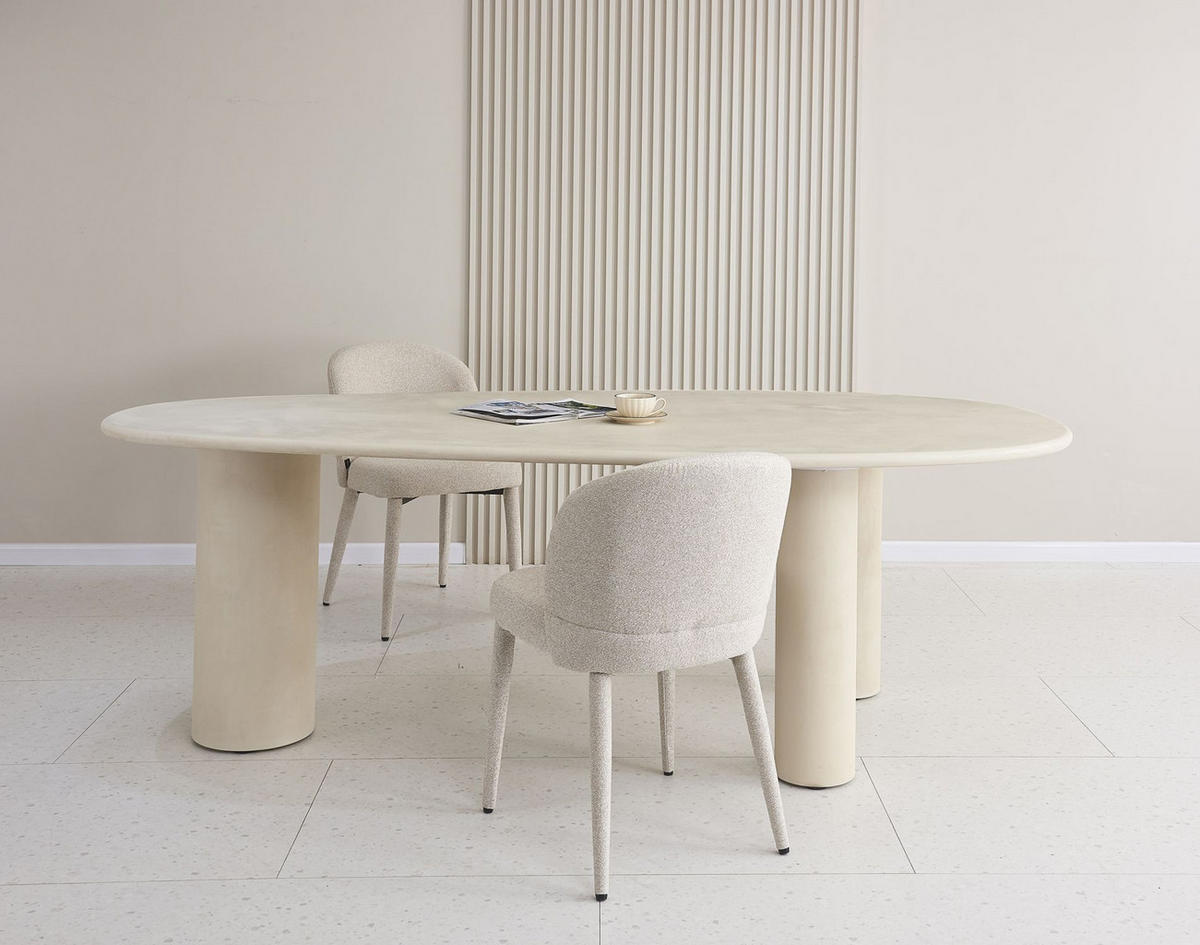 ESSTISCH Innations Mikrozement-Optik 230 x 120 cm - Taupe, Holzwerkstoff (120/230/76cm) - Selsey